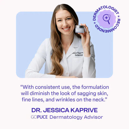 Miracle Neck Cream for "Tech Neck" & "Turkey Neck", Visibly Firmer, Smoother-Looking Skin in 4–8 Weeks