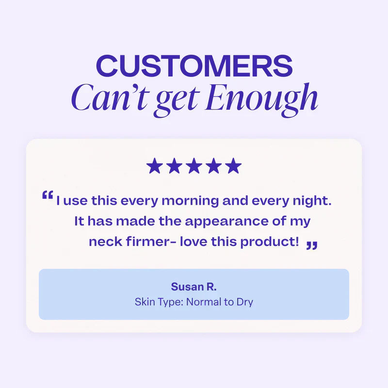Miracle Neck Cream for "Tech Neck" & "Turkey Neck", Visibly Firmer, Smoother-Looking Skin in 4–8 Weeks