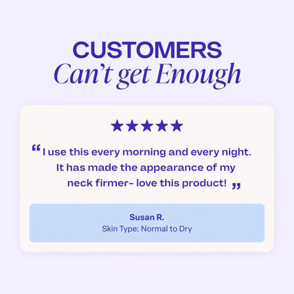 Miracle Neck Cream for "Tech Neck" & "Turkey Neck", Visibly Firmer, Smoother-Looking Skin in 4–8 Weeks